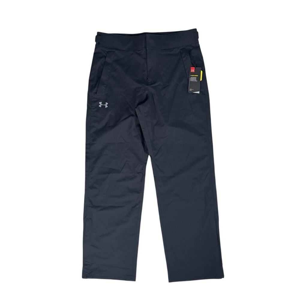 NWT Under Armour Storm Waterproof Rain Pants Men's Medium Black Golf